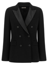 Alberto Biani Double Breasted Blazer Black