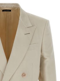 Tom Ford Double Breasted Blazer Beige