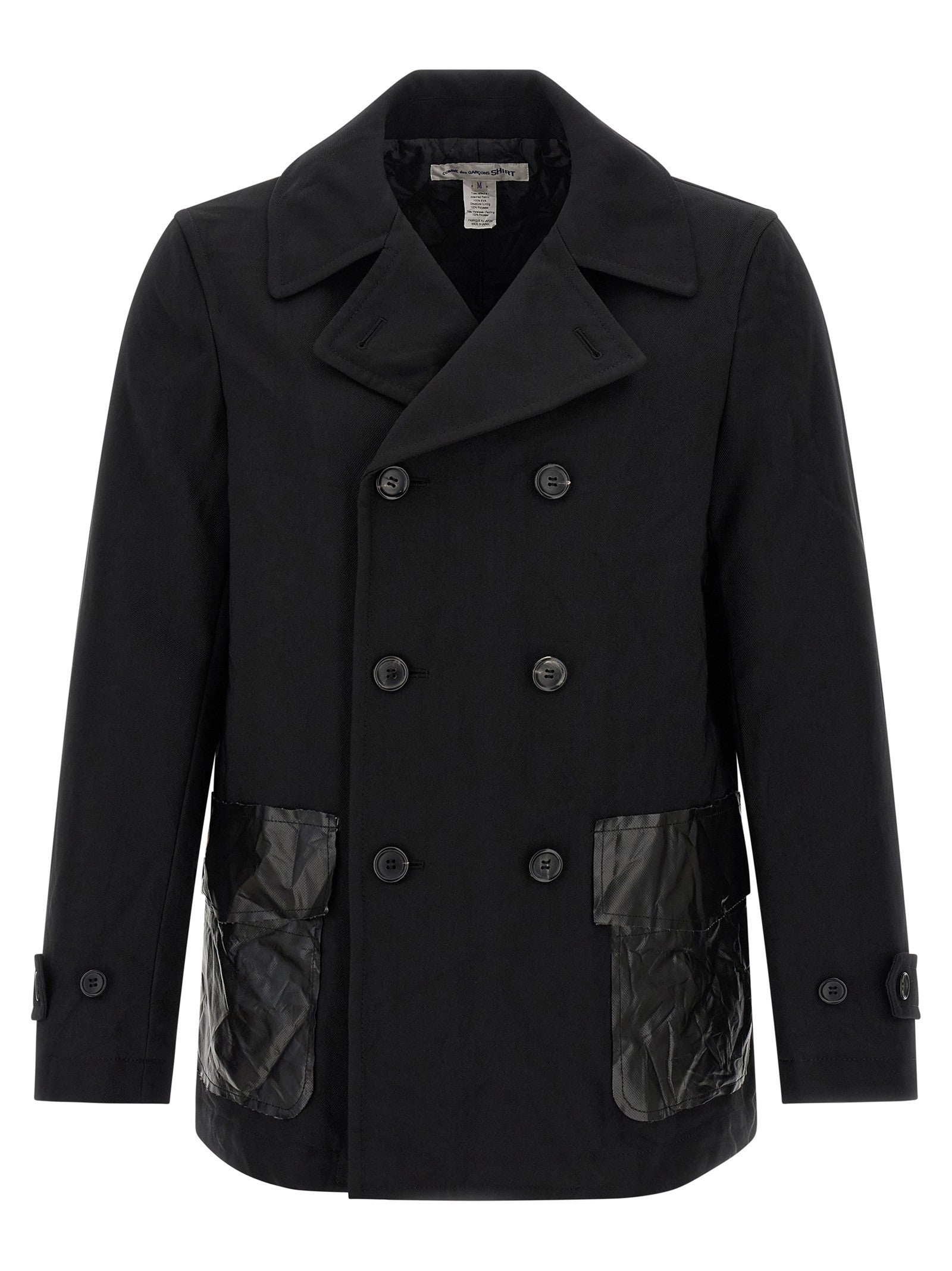 Comme Des Garcons Shirt Double Breasted Caban Black