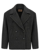 TWINSET Double Breasted Caban Grey