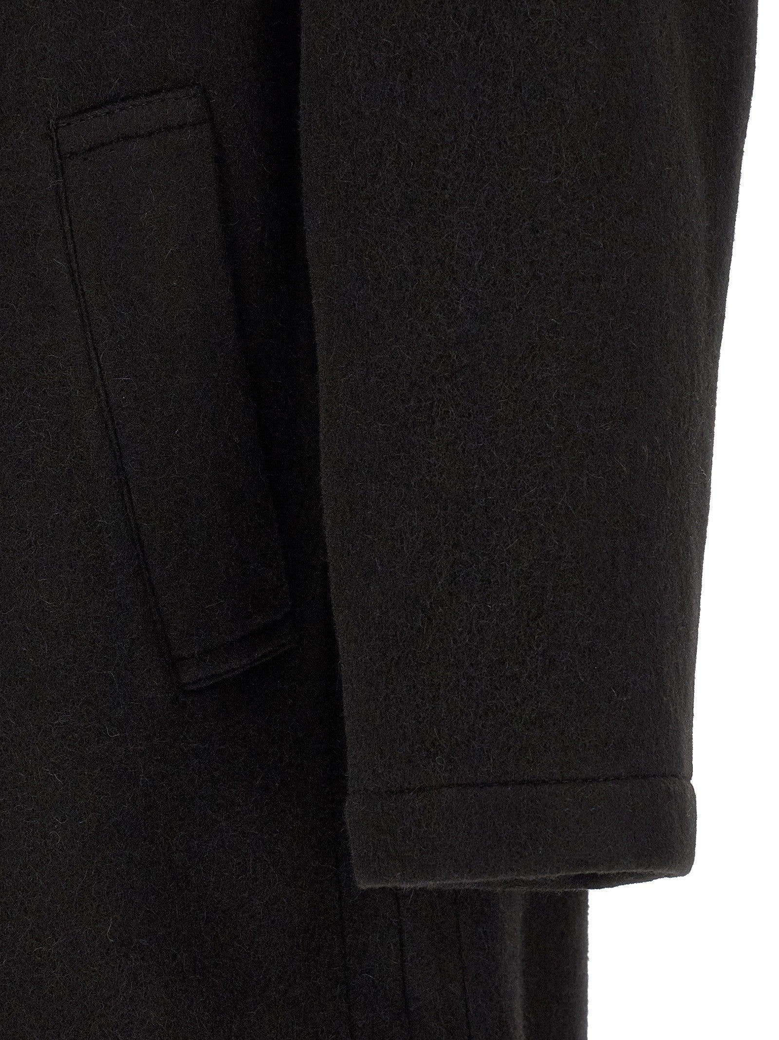 Lemaire Double Breasted Coat Black