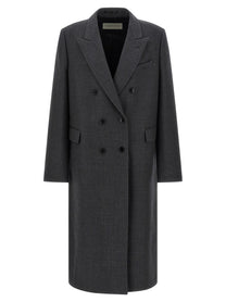 Dries Van Noten Double Breasted Coat Grey
