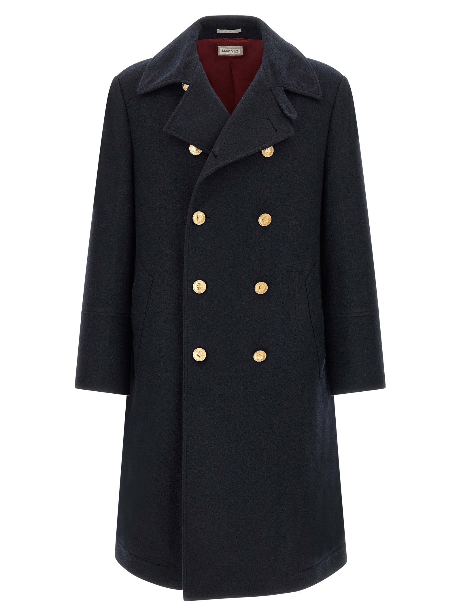 Brunello Cucinelli Double Breasted Coat Blue