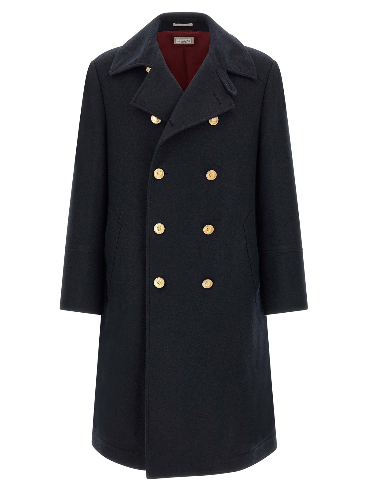 Brunello Cucinelli Double Breasted Coat Blue