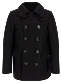 Dsquared2 Double Breasted Coat Black