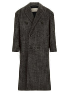 Ami Paris Double Breasted Coat Black