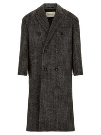 Ami Paris Double Breasted Coat Black