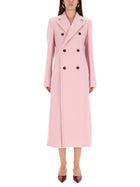 Sportmax Women's Double Breasted Coat Blue