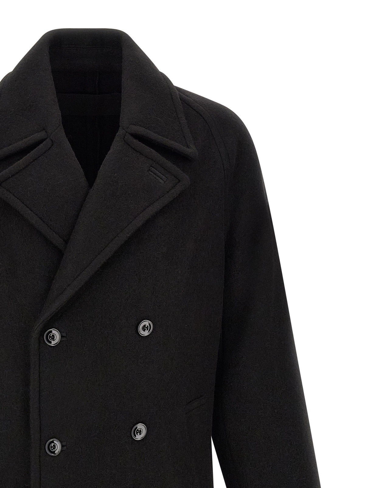 Lemaire Double Breasted Coat Black, view 3