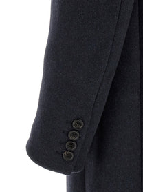 Saint Laurent Double Breasted Coat Blue