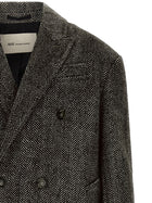 Ami Paris Double Breasted Coat Black