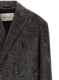 Ami Paris Double Breasted Coat Black