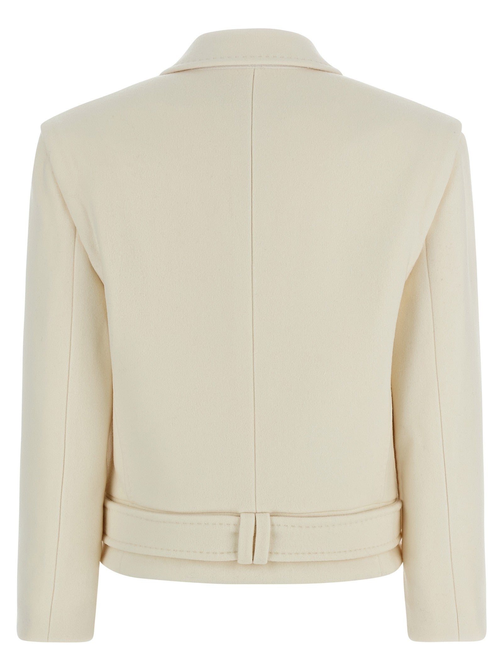 Balmain Double Breasted Coat White