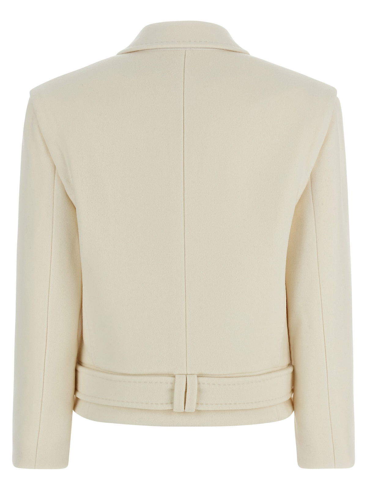 Balmain Double Breasted Coat White, view 2