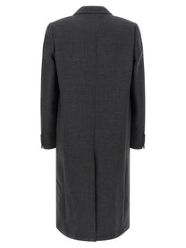 Dries Van Noten Double Breasted Coat Grey