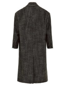 Ami Paris Double Breasted Coat Black
