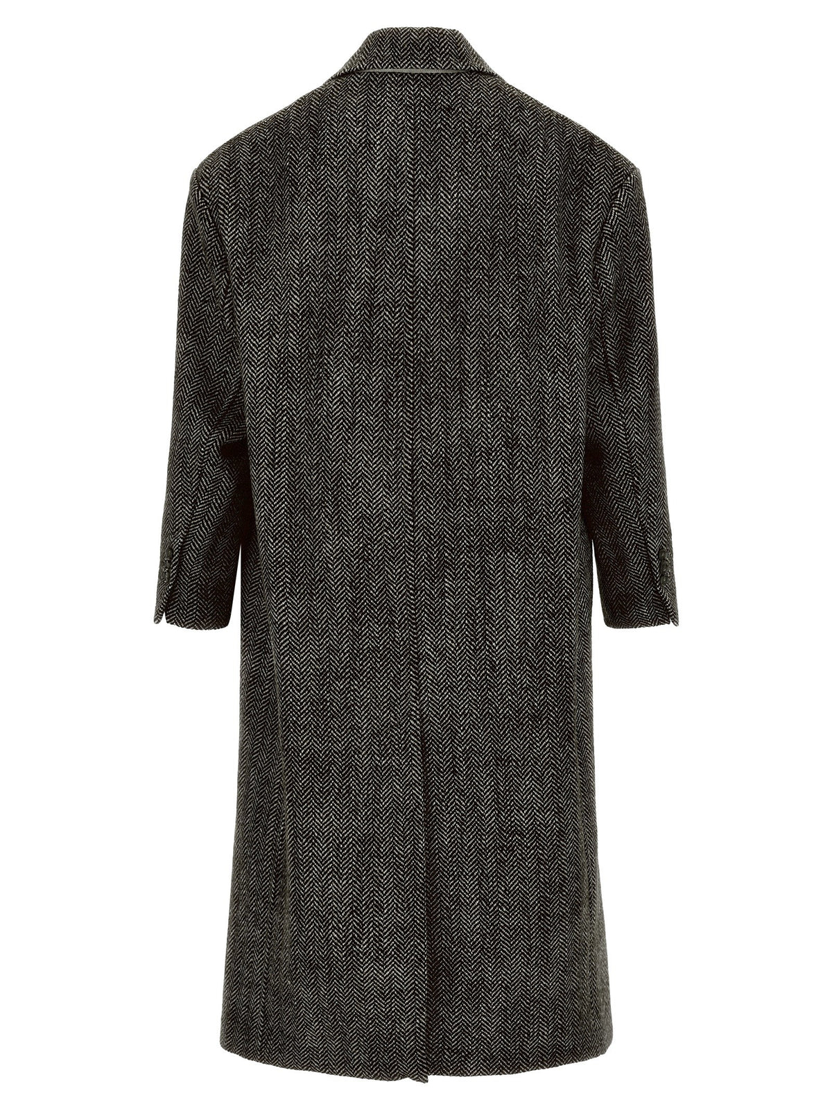 Ami Paris Double Breasted Coat Black