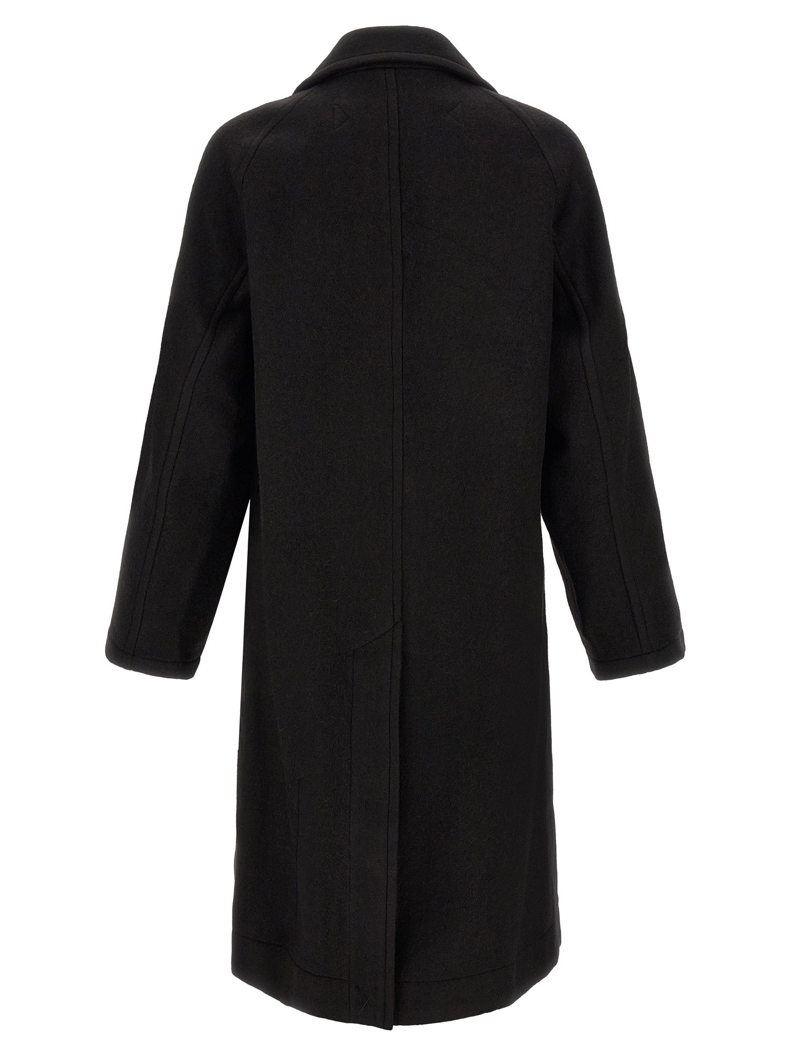 Lemaire Double Breasted Coat Black