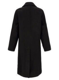 Lemaire Double Breasted Coat Black