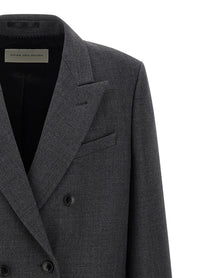 Dries Van Noten Double Breasted Coat Grey