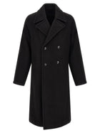 Lemaire Double Breasted Coat Black