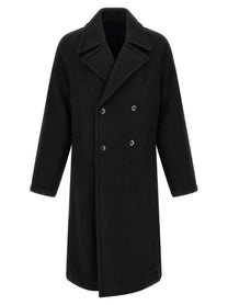 Lemaire Double Breasted Coat Black