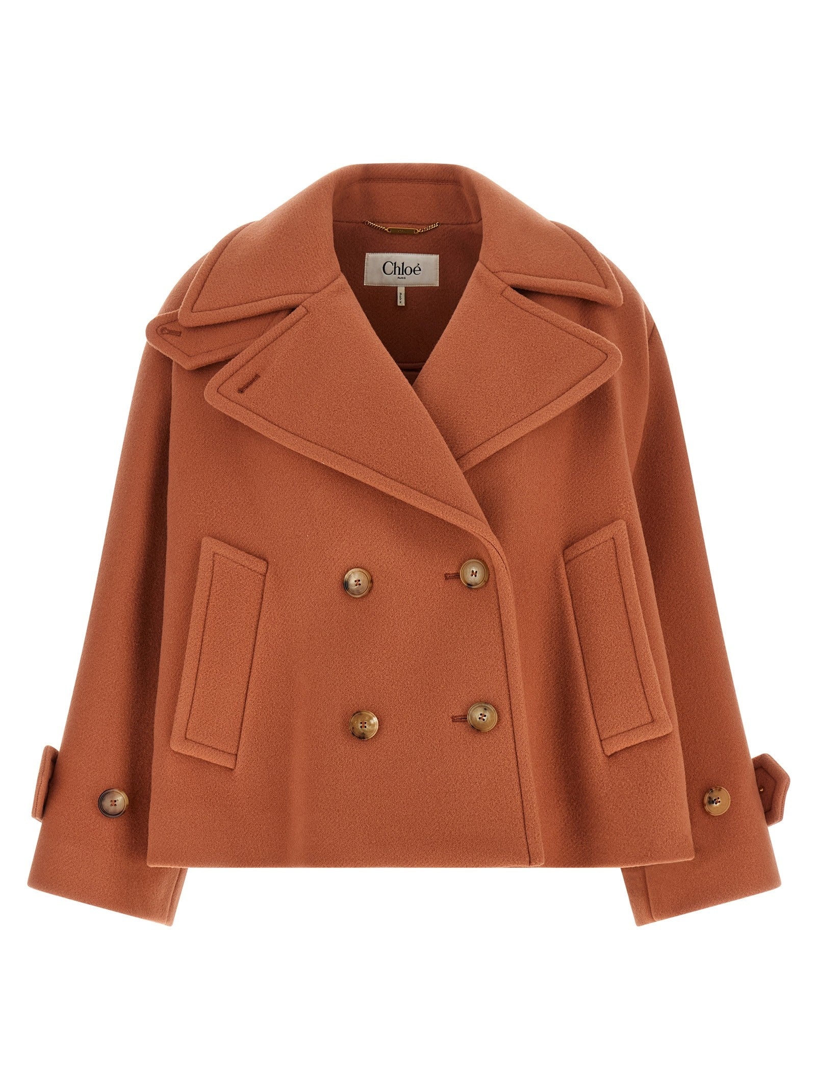Chloé Double Breasted Coat Blue