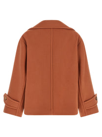 Chloé Double Breasted Coat Blue