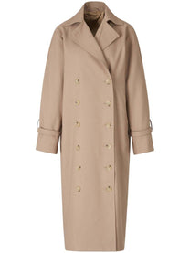 Toteme Women's Double Breasted Cotton Trench Coat Brown