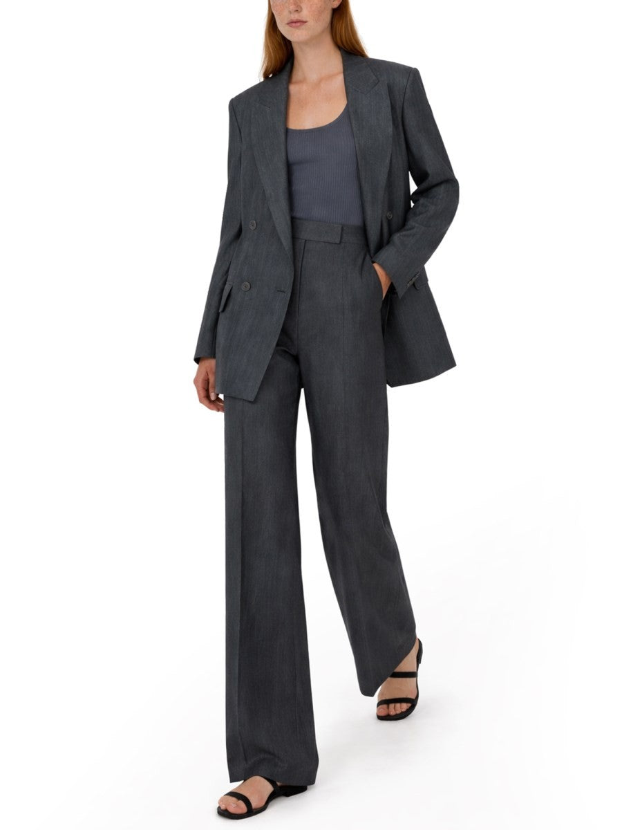 Max Mara Women's Double Breasted Jacket Olimpia Grey