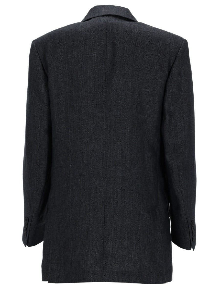 Max Mara Women's Double Breasted Jacket Olimpia Grey