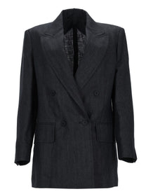 Max Mara Women's Double Breasted Jacket Olimpia Grey