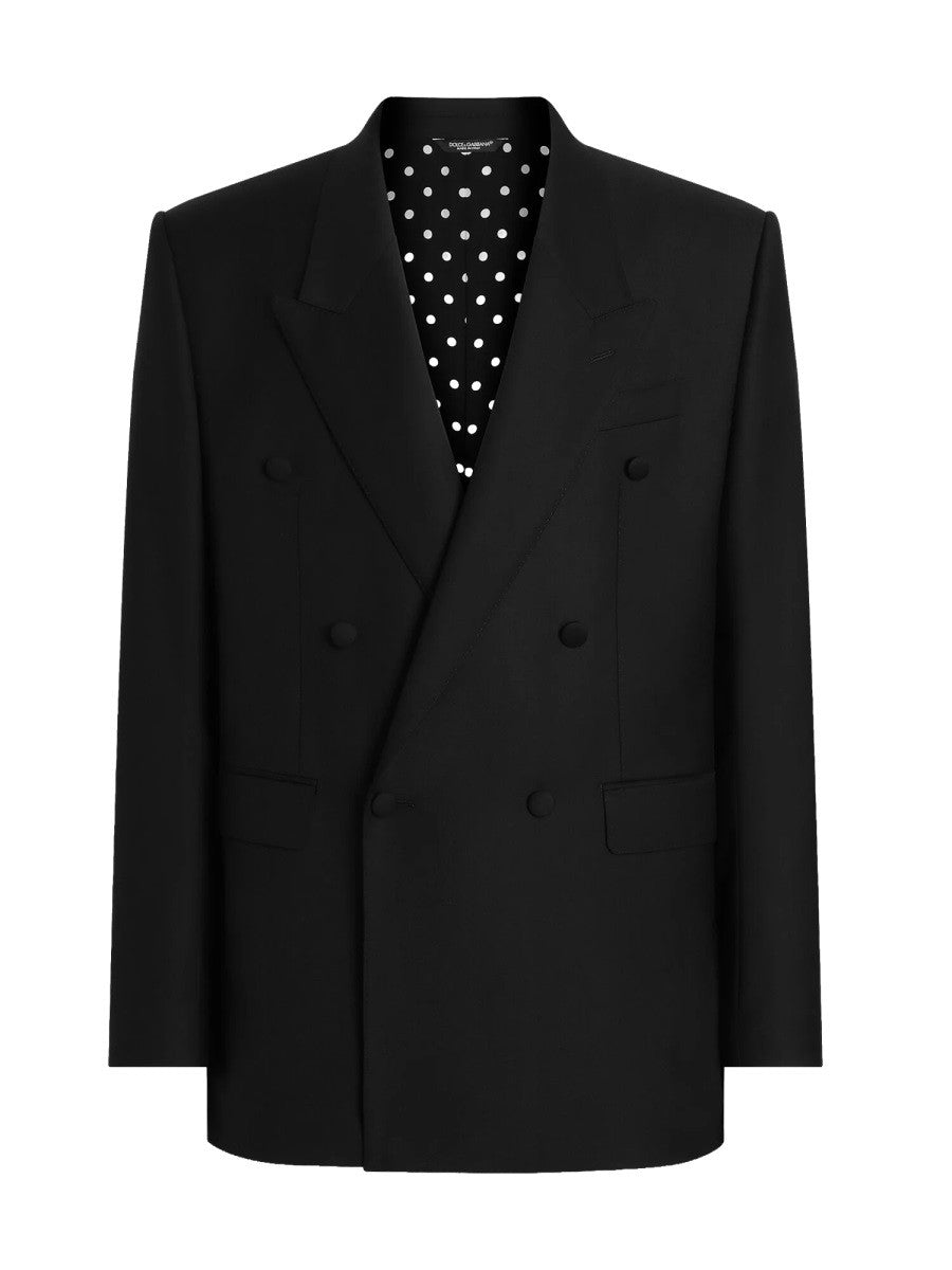 Dolce &amp; Gabbana Men's Double Breasted Jacket Sicily Black