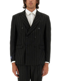 Family First Men's Double Breasted Jacket Black Family First