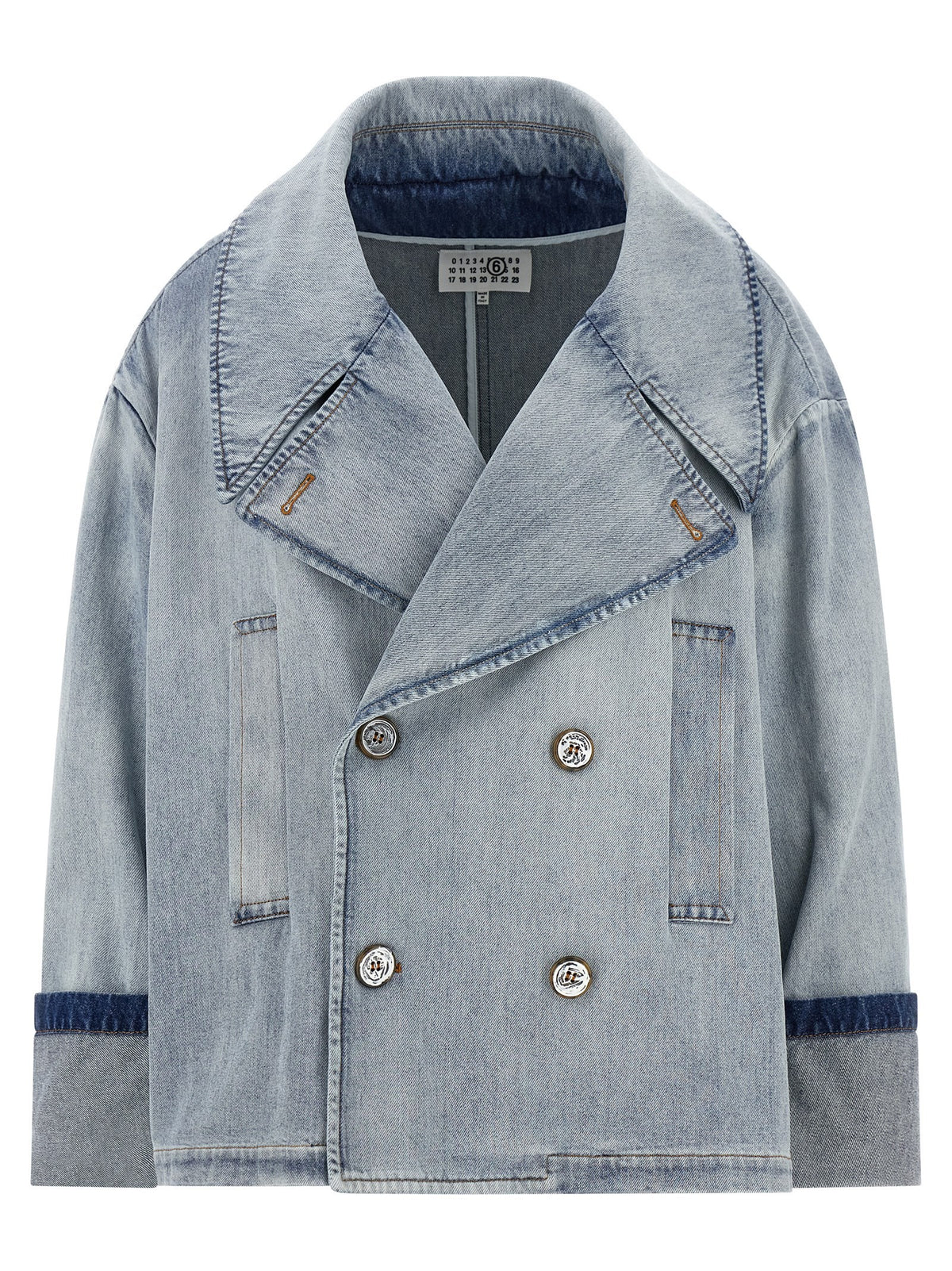 MM6 Maison Margiela Double Breasted Jacket Blue