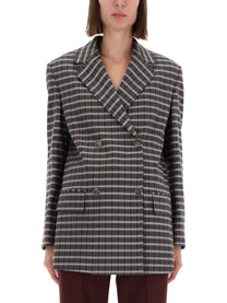 Etro Women's Double Breasted Jacket Grey