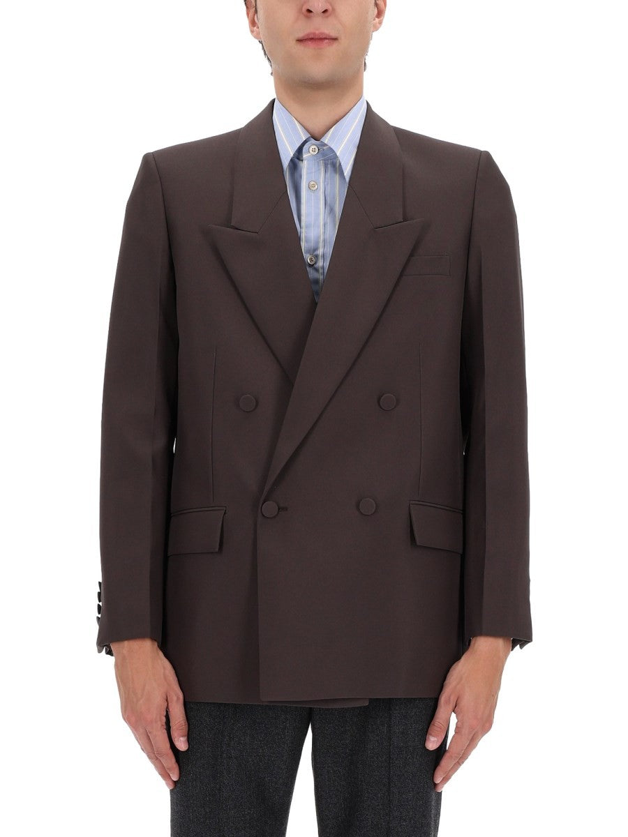 Gucci Men's Double Breasted Jacket Brown