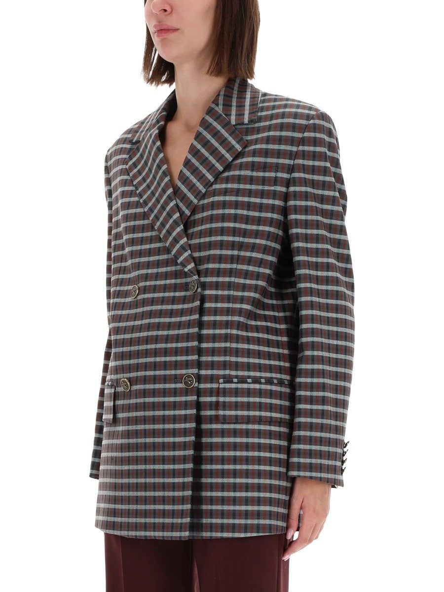Etro Women's Double Breasted Jacket Grey