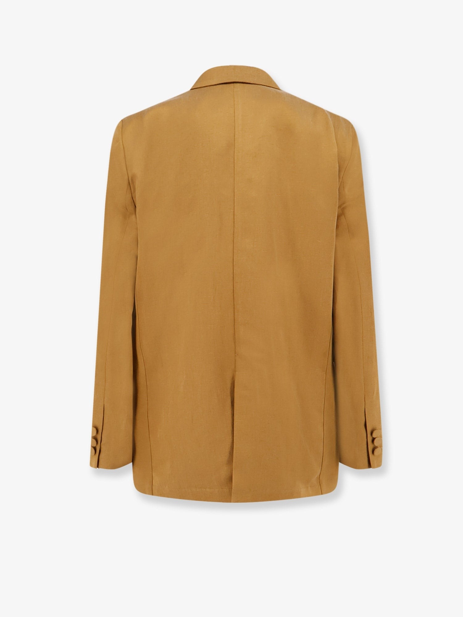 Alysi Women's Double Breasted Lyocell and Linen Blazer OLIO