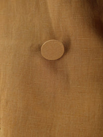 Alysi Women's Double Breasted Lyocell and Linen Blazer OLIO