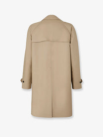 Fendi Men's Double Breasted Mackintosh Fabric Trench Beige