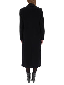 BOSS Women's Double Breasted Midi Coat Black