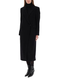BOSS Women's Double Breasted Midi Coat Black
