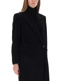 BOSS Women's Double Breasted Midi Coat Black