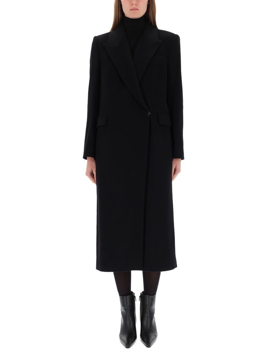 BOSS Women's Double Breasted Midi Coat Black