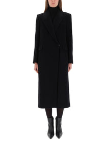 BOSS Women's Double Breasted Midi Coat Black