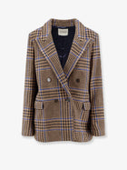 Closed Women's Double Breasted Prince of Wales Coat Beige