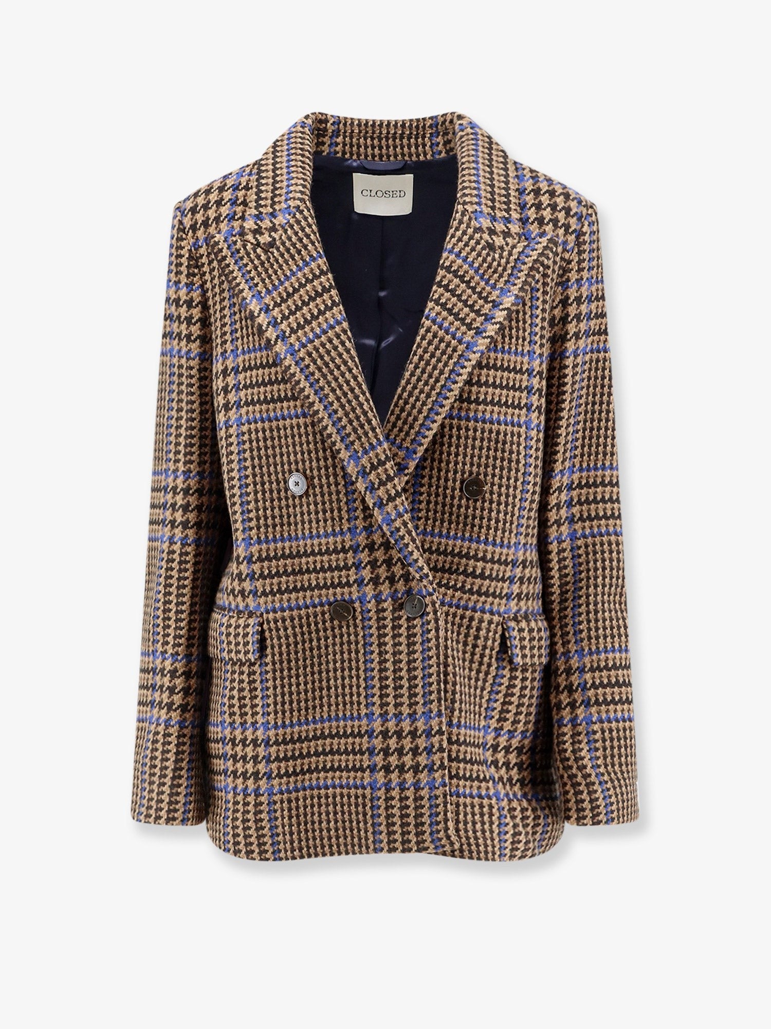 Closed Women's Double Breasted Prince of Wales Coat Beige