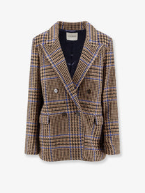 Closed Women's Double Breasted Prince of Wales Coat Beige