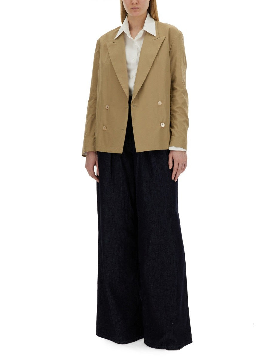 Dries Van Noten Women's Double Breasted Shirt Beige, view 2
